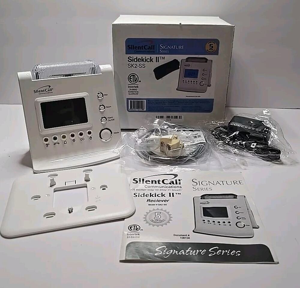 SilentCall Sidekick II SK2-SS Communications Receiver FIRE SMOKE Strobe Light